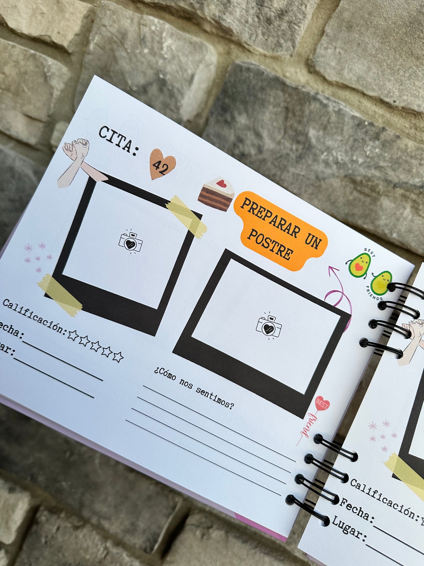 100 citas con mi bestie/ 100 citas con mi mejor amiga / bestie gift / regalo para mejor amiga /