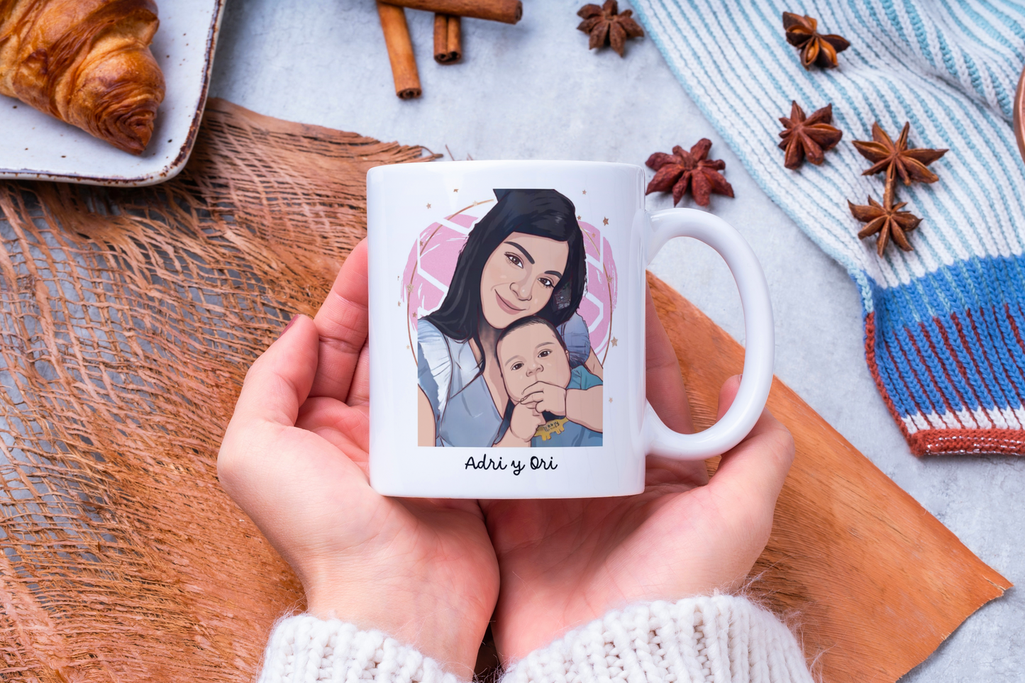 Caricature Mug, Custom Mug, Cartoon Portrait, Personalized Mug, Photo To Portrait Mug, Birthday, Anniversary Photo, Custom Cartoon Mug, Vday
