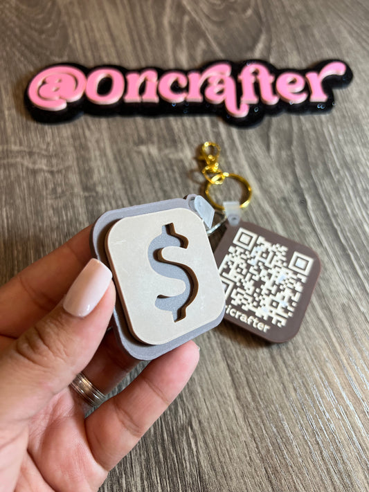 Social media and pay QR keychain| QR code keychain | Personalized QR code keychain | Business Keychain | Business Marketing | Acrylic Keychain | QR keychain |