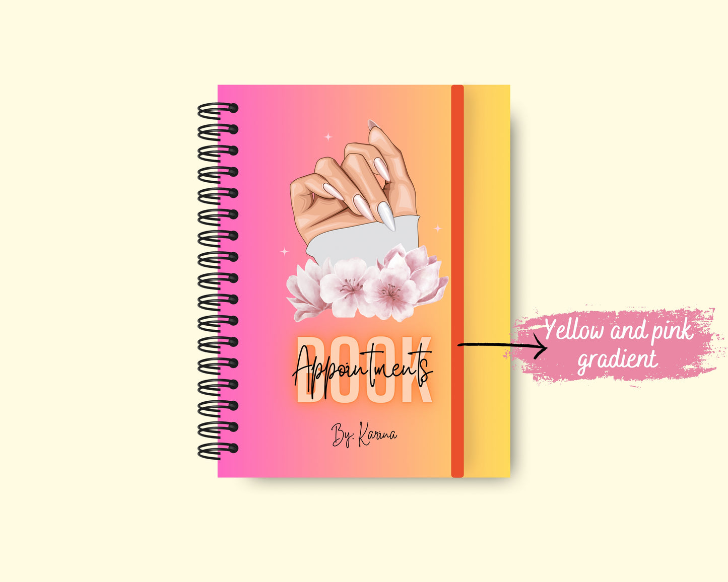 Nail tech appointment book, Custom Appointment book, Daily Appointment book, Nail Technician Appointment Book, Nail Salon Small Business