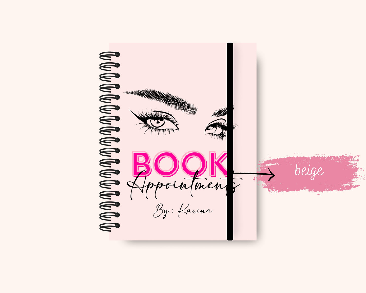 Lash Appointment book, Custom Appointment book, Daily Appointment book, Lash Technician Appointment Book, Small Business