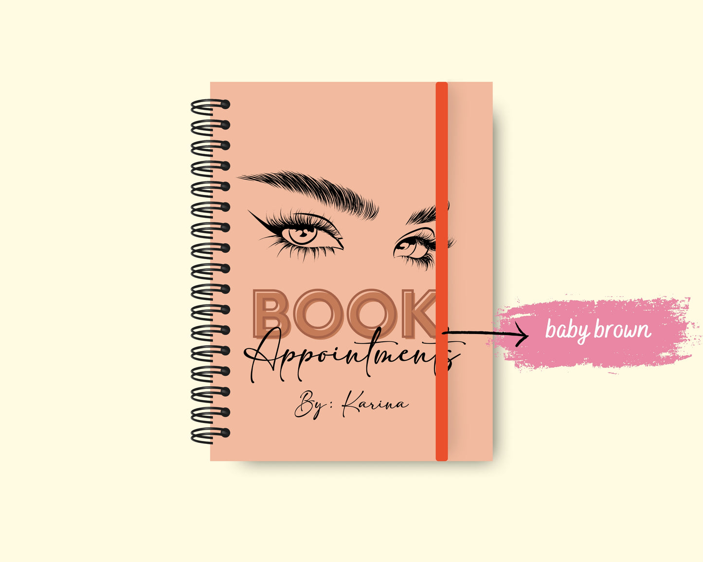 Lash Appointment book, Custom Appointment book, Daily Appointment book, Lash Technician Appointment Book, Small Business