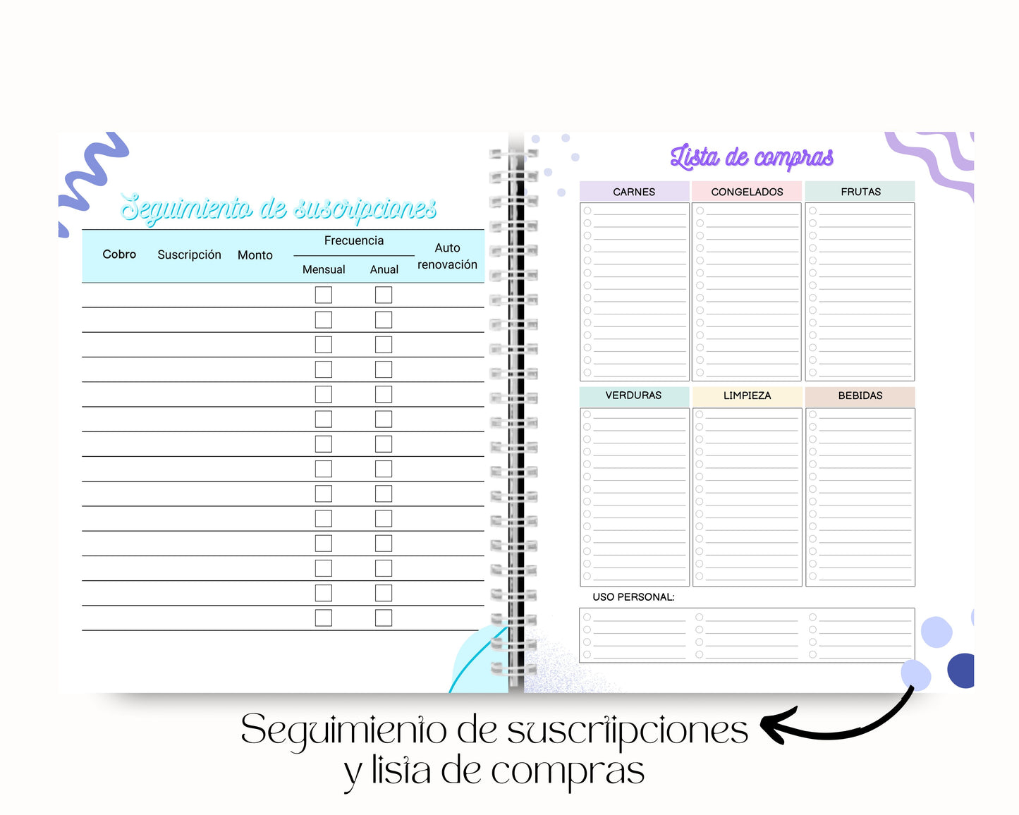 Planner de Finanzas para parejas, Organizador de dinero, Planeador de finanzas