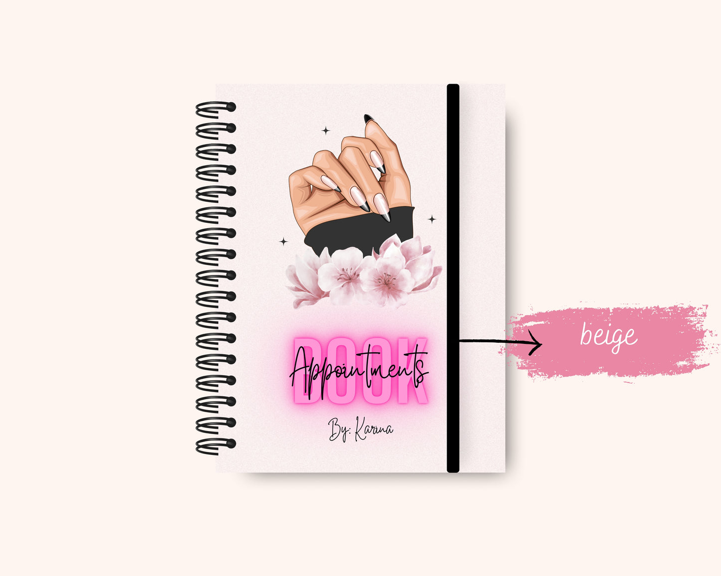 Nail tech appointment book, Custom Appointment book, Daily Appointment book, Nail Technician Appointment Book, Nail Salon Small Business