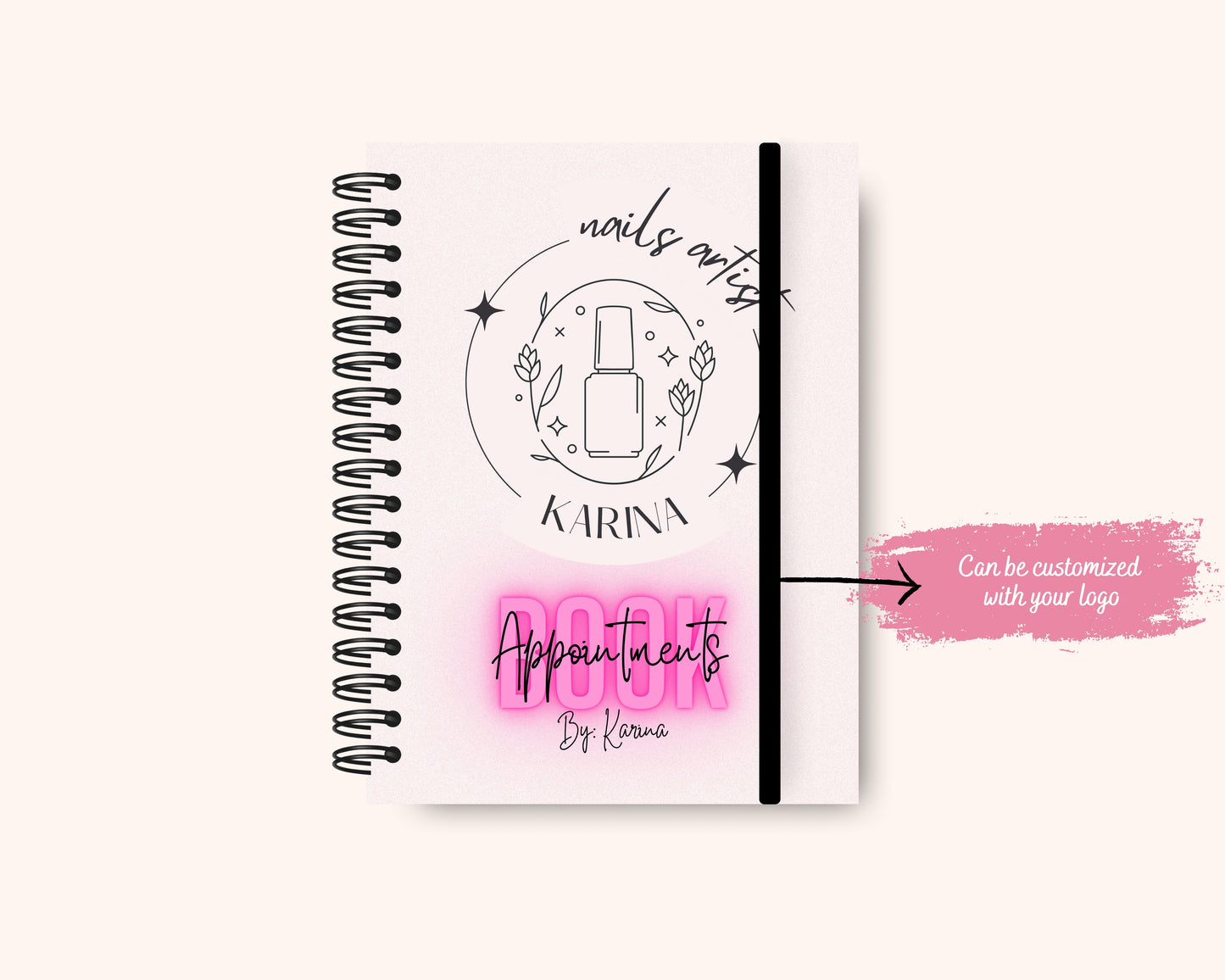 Nail tech appointment book, Custom Appointment book, Daily Appointment book, Nail Technician Appointment Book, Nail Salon Small Business