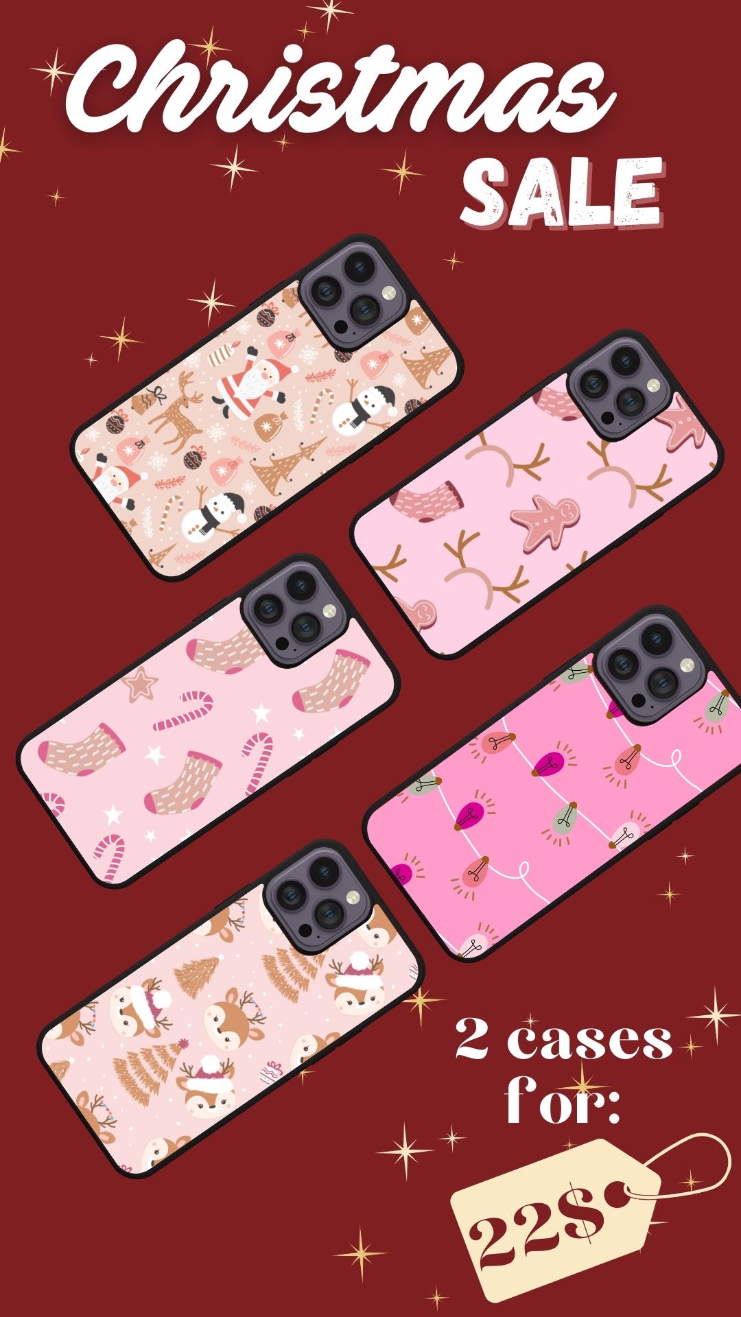Christmas Phone Case | Pink Christmas
