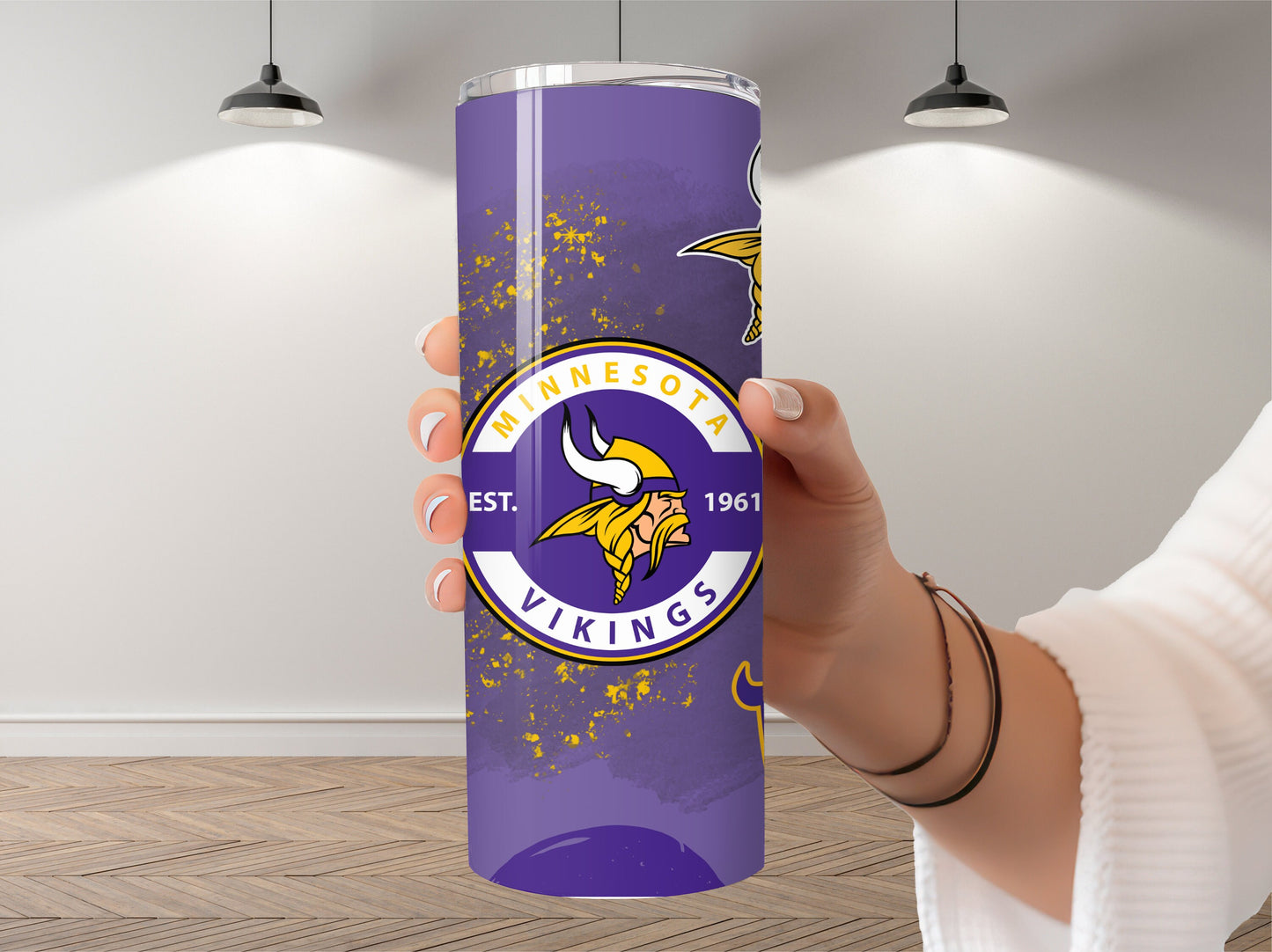 Minnesota Vikings Tumbler, Vikings NFL Team, Vikings team, Custom name tumbler, Vikings lovers, Stainless Steel, gift for him