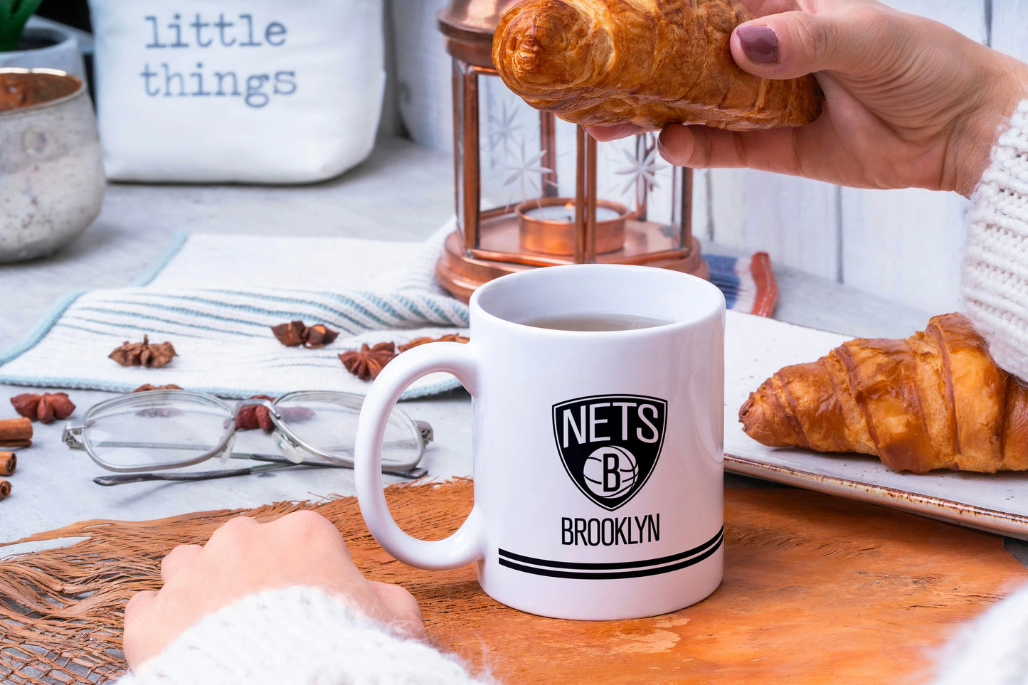 Nets Mug, Brooklyn Nets, Brooklyn fans, Basketball team, custom mug