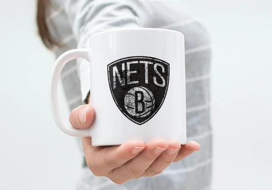 Nets Mug, Brooklyn Nets, Custom Basketball mug, NBA, Brooklyn mug