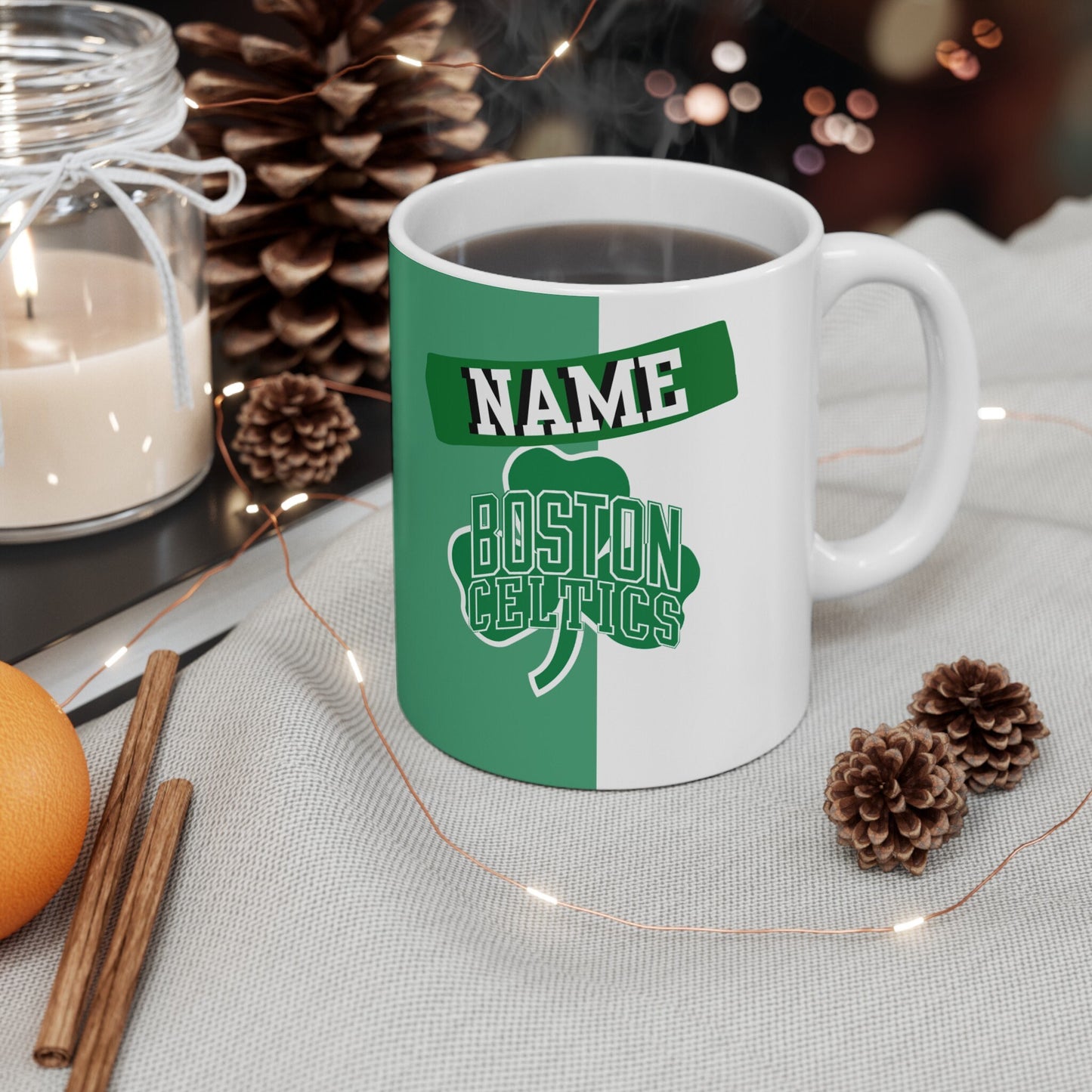 Celtics Mug, Custom mug, Boston, Boston Fans, Celtics Fans, Basketball mug