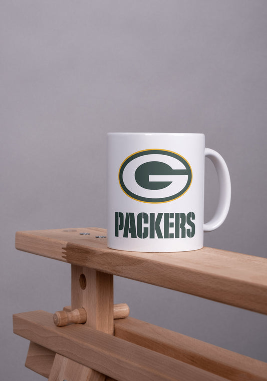 Taza personalizada de los Green Bay Packers del equipo de la NFL, taza de café de los Green Bay Packers, taza de nombre y número personalizados, FANS de la NFL, regalo para papá, taza de fútbol