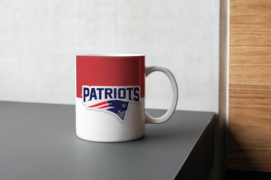 Taza de fútbol de los Patriots, taza de café de los Patriots, equipo de la NFL de los Patriots de Nueva Inglaterra, NFL, taza con nombre personalizado, amantes de los Patriots, taza de la NFL, regalo para él