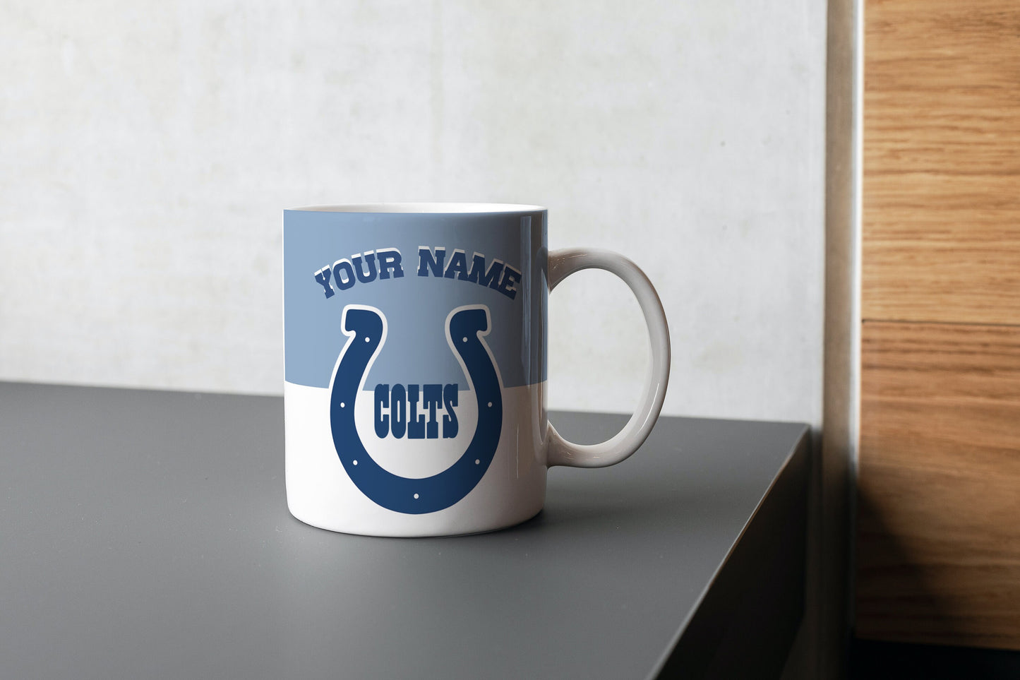 Colts Coffe Mug, Indianapolis Colts Football Mug, Indianapolis Colts NFL team, NFL, Custom name mug, Colts lovers, NFL mug, gift for him