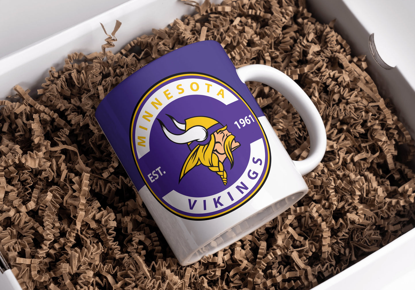 Taza de la NFL de los Vikings de Minnesota, taza de café de los Vikings, equipo de la NFL de los Vikings, taza con nombre personalizado, amantes de los Vikings, taza de la NFL, regalo para él