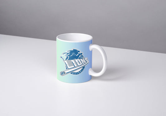 Taza de fútbol de leones, taza de fútbol vintage de Detroit, taza de Detroit, NFL de leones, taza con nombre personalizado, amantes de los leones, taza de la NFL, amantes del fútbol.