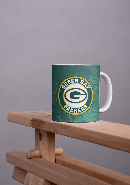 Taza de café Green Bay Packers, nombre personalizado y taza de número