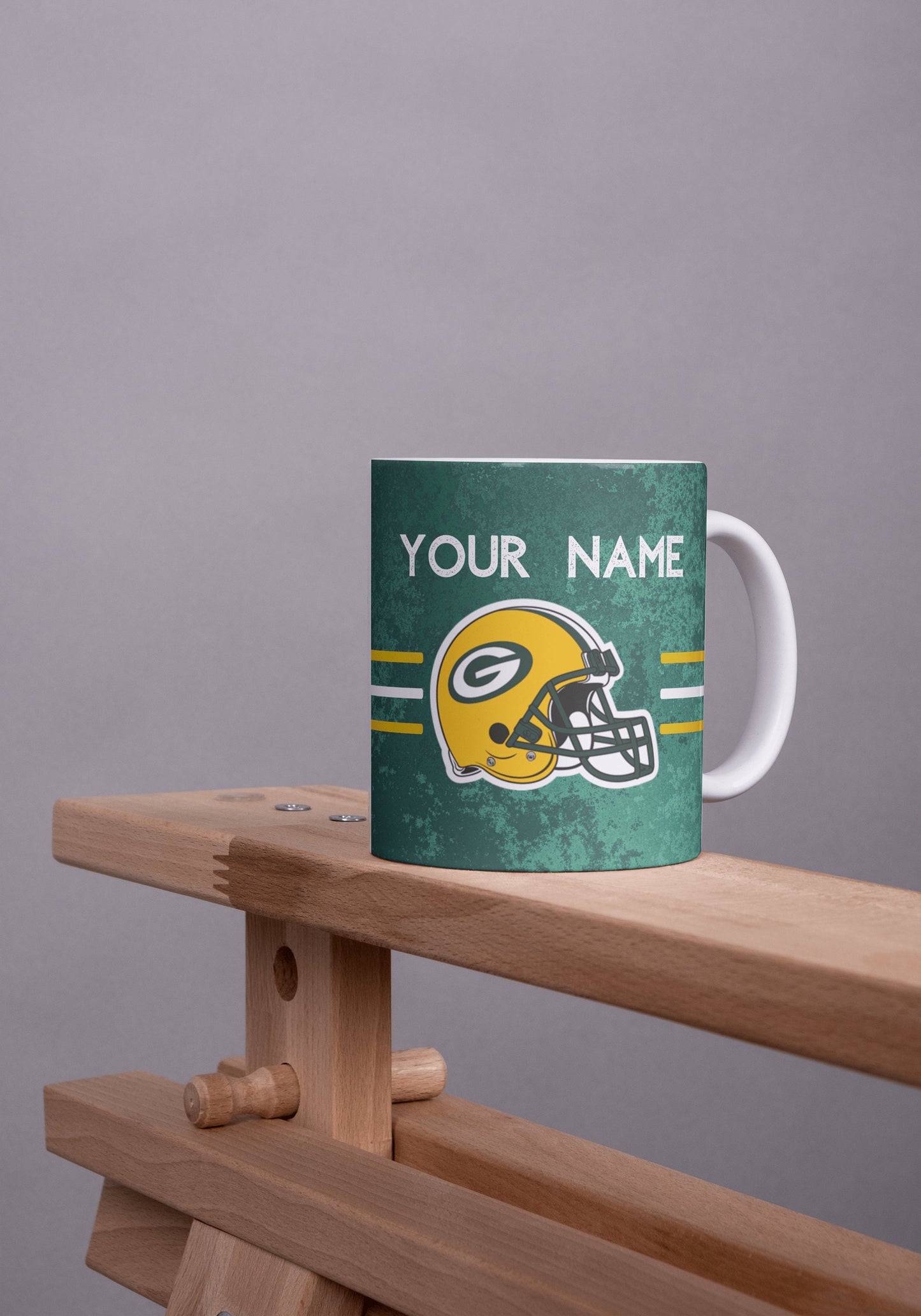 Taza de café Green Bay Packers, nombre personalizado y taza de número