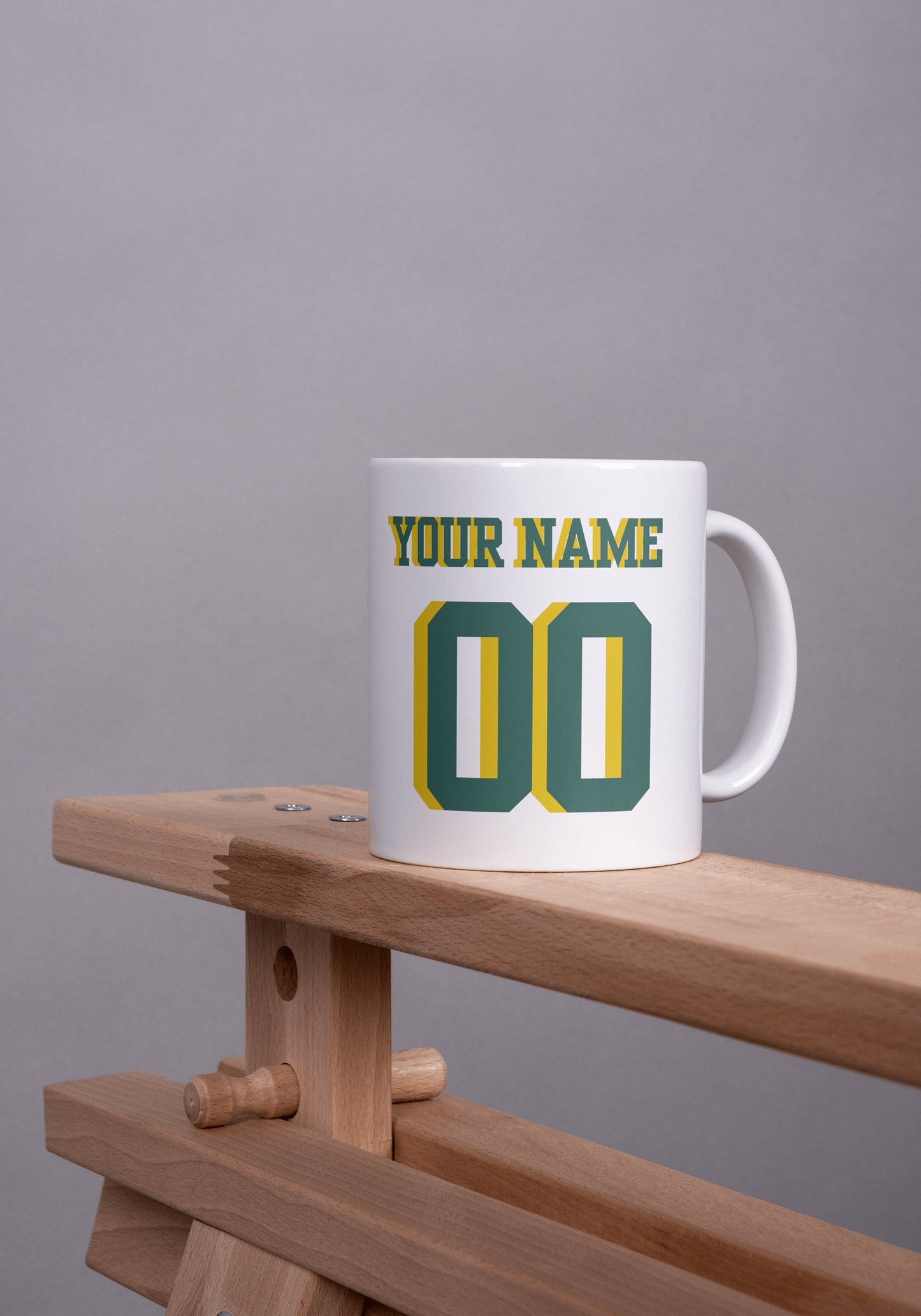 Taza personalizada de los Green Bay Packers del equipo de la NFL, taza de café de los Green Bay Packers, taza de nombre y número personalizados, FANS de la NFL, regalo para papá, taza de fútbol