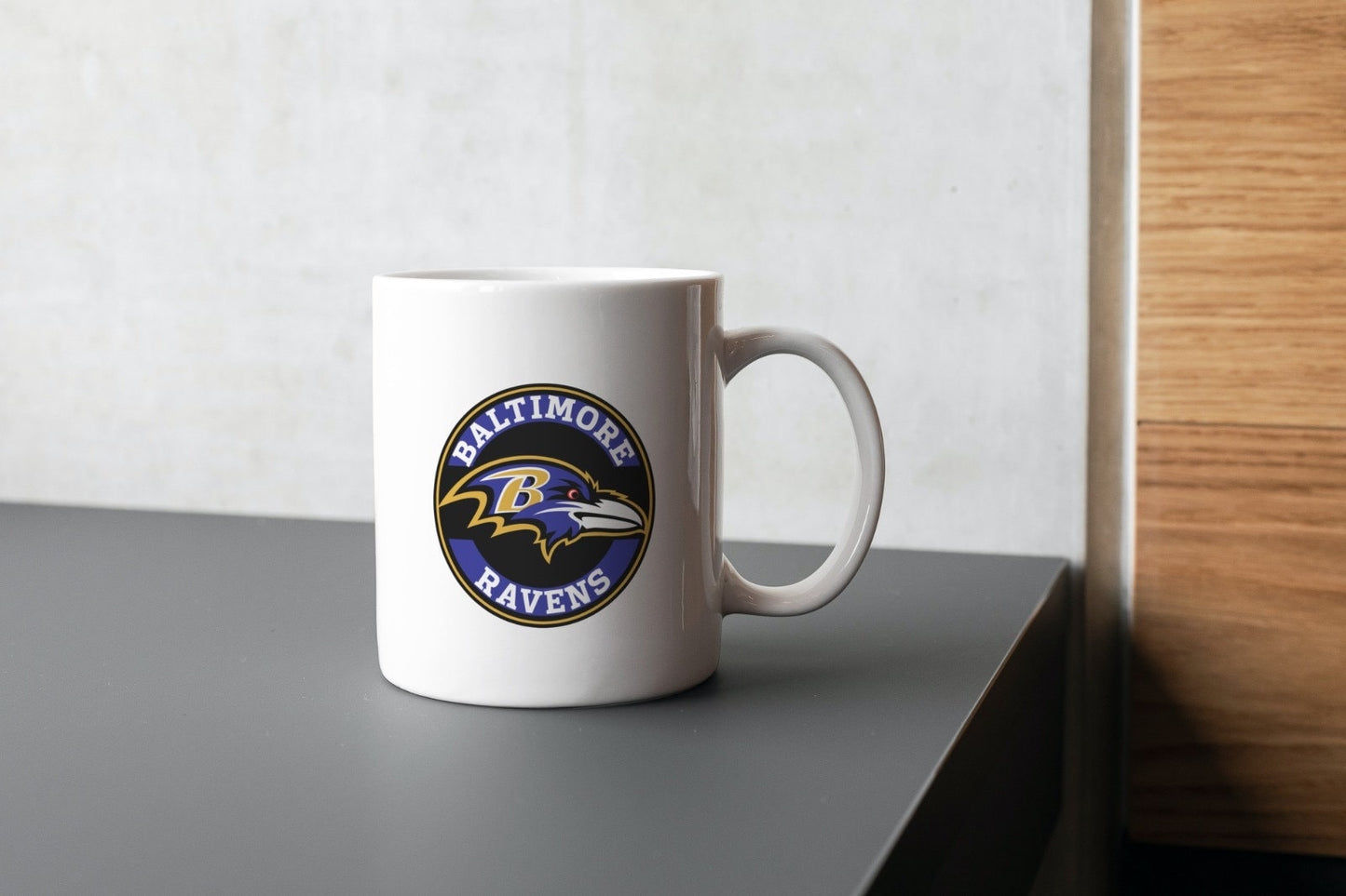 Taza personalizada del equipo de la NFL Baltimore Raven, taza de Raven, taza de nombre y número personalizados, taza de fútbol, ​​taza de la NFL, regalo para papá, regalo para él