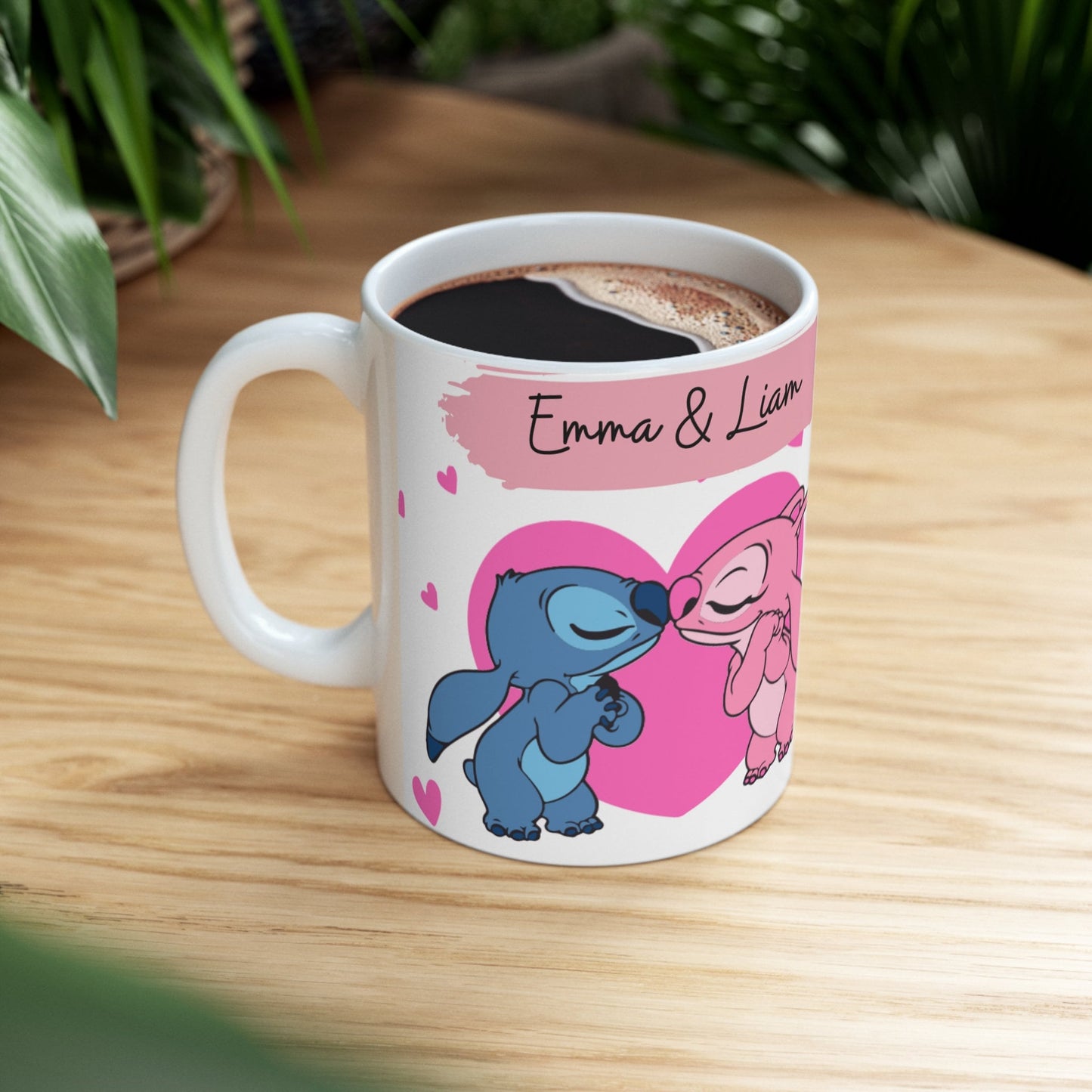 Stitch & Angel mug,  Stitch And Angel Couple Mug Set, Stitch Coffee Mug, Custom Stitch mug, Stitch and angel personalized mug with name