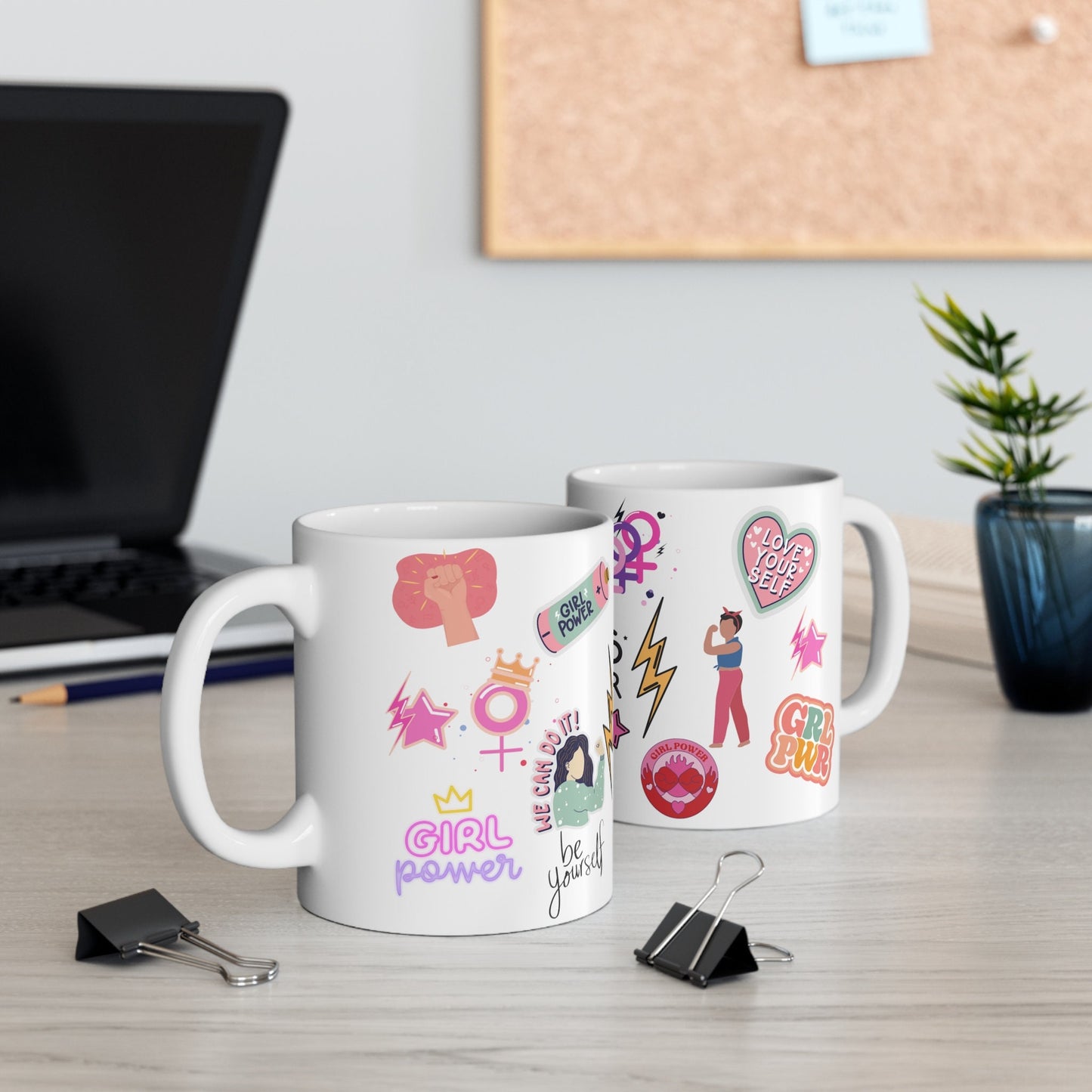 Girl Power Coffee Mug, Girl Affirmations, GRL PWR, Girl Power Mug, Feminist Mug, Girl Vibes, Feminist Mug, Girl Mug, Female Empowerment Mug.