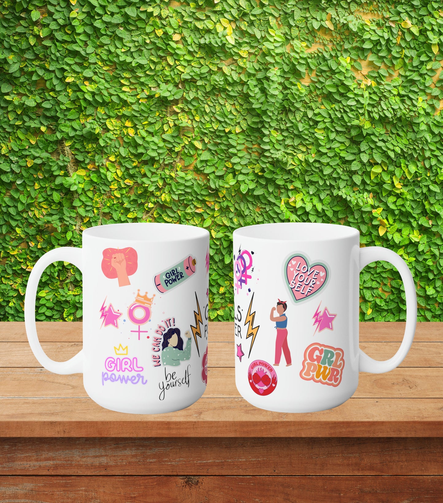 Girl Power Coffee Mug, Girl Affirmations, GRL PWR, Girl Power Mug, Feminist Mug, Girl Vibes, Feminist Mug, Girl Mug, Female Empowerment Mug.