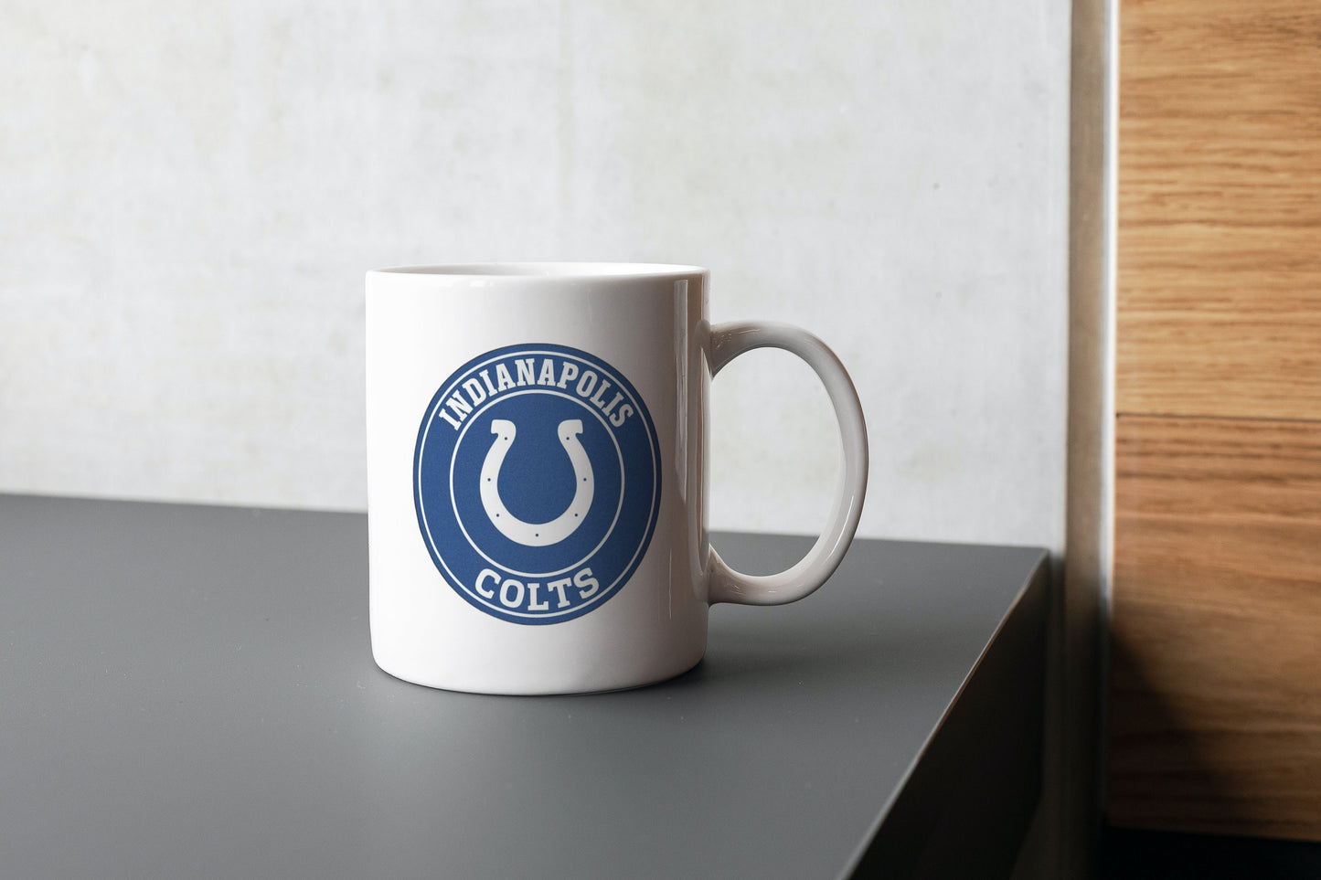 Taza de fútbol de los Indianapolis Colts, taza de café de los Colts, equipo de la NFL de los Indianapolis Colts, NFL, taza con nombre personalizado, amantes de los Colts, taza de la NFL, regalo para él