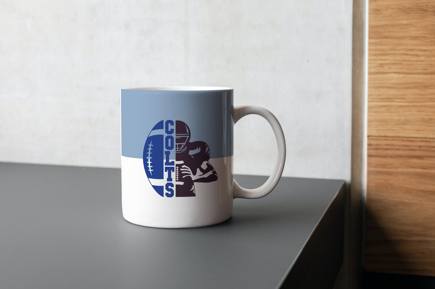Colts Coffe Mug, Indianapolis Colts Football Mug, Indianapolis Colts NFL team, NFL, Custom name mug, Colts lovers, NFL mug, gift for him