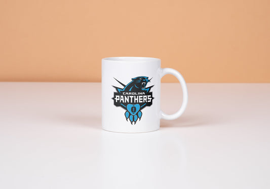 Carolina Panthers, Panthers NFL, Amantes del fútbol, ​​Taza de fútbol, ​​Taza con nombre personalizado, Amantes de los Panthers, Taza de la NFL, Amantes del fútbol.