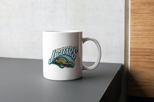 Taza de la NFL de los Jaguars, taza de fútbol vintage de Jacksonville, taza personalizada de los Jags de Jacksonville, taza de fútbol, ​​taza con nombre personalizado, amantes de los Jaguars.