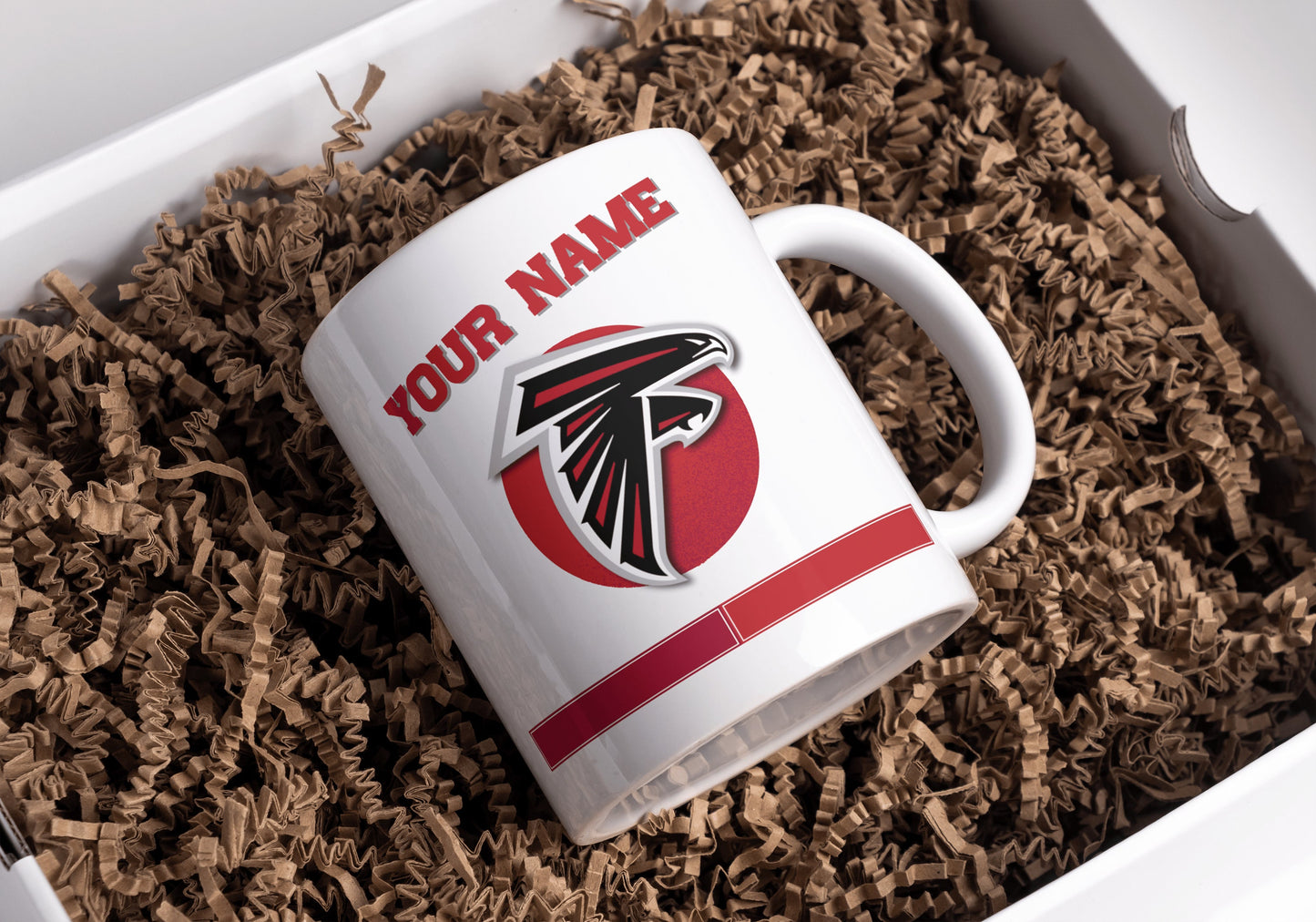 Atlanta Falcons NFL, Taza de fútbol de los Falcons, Taza personalizada de los Atlanta Falcons, Taza de fútbol, ​​Taza con nombre personalizado, Amantes de los Falcons, Taza de los Falcons