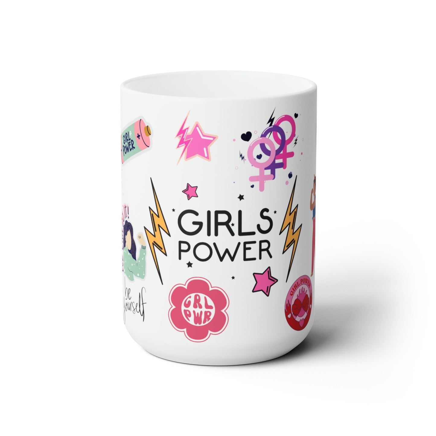 Girl Power Coffee Mug, Girl Affirmations, GRL PWR, Girl Power Mug, Feminist Mug, Girl Vibes, Feminist Mug, Girl Mug, Female Empowerment Mug.