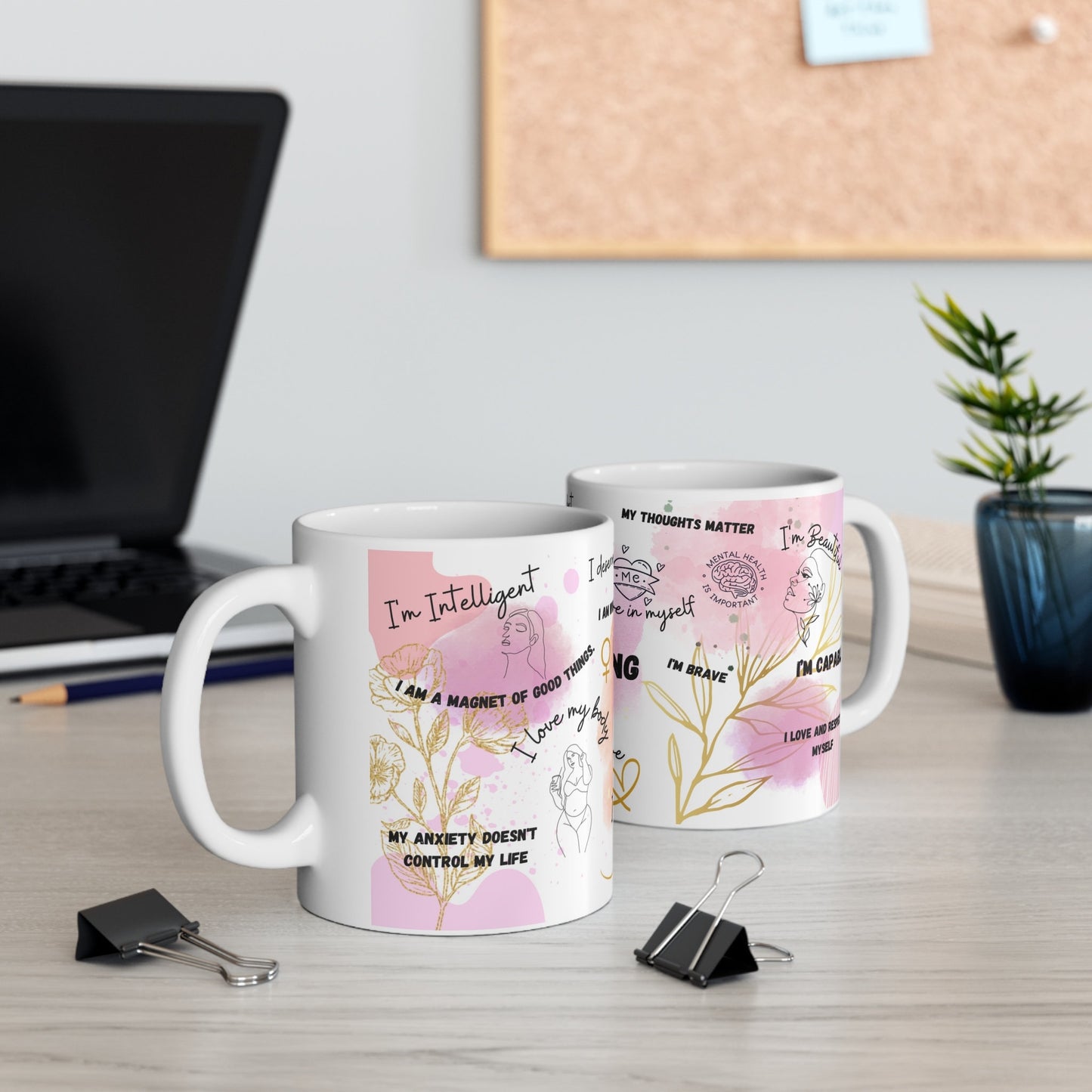 Tazas de afirmación positiva, taza de afirmaciones, taza de mis afirmaciones diarias, taza de atención plena, taza de vibraciones positivas, taza de amor propio, regalos.