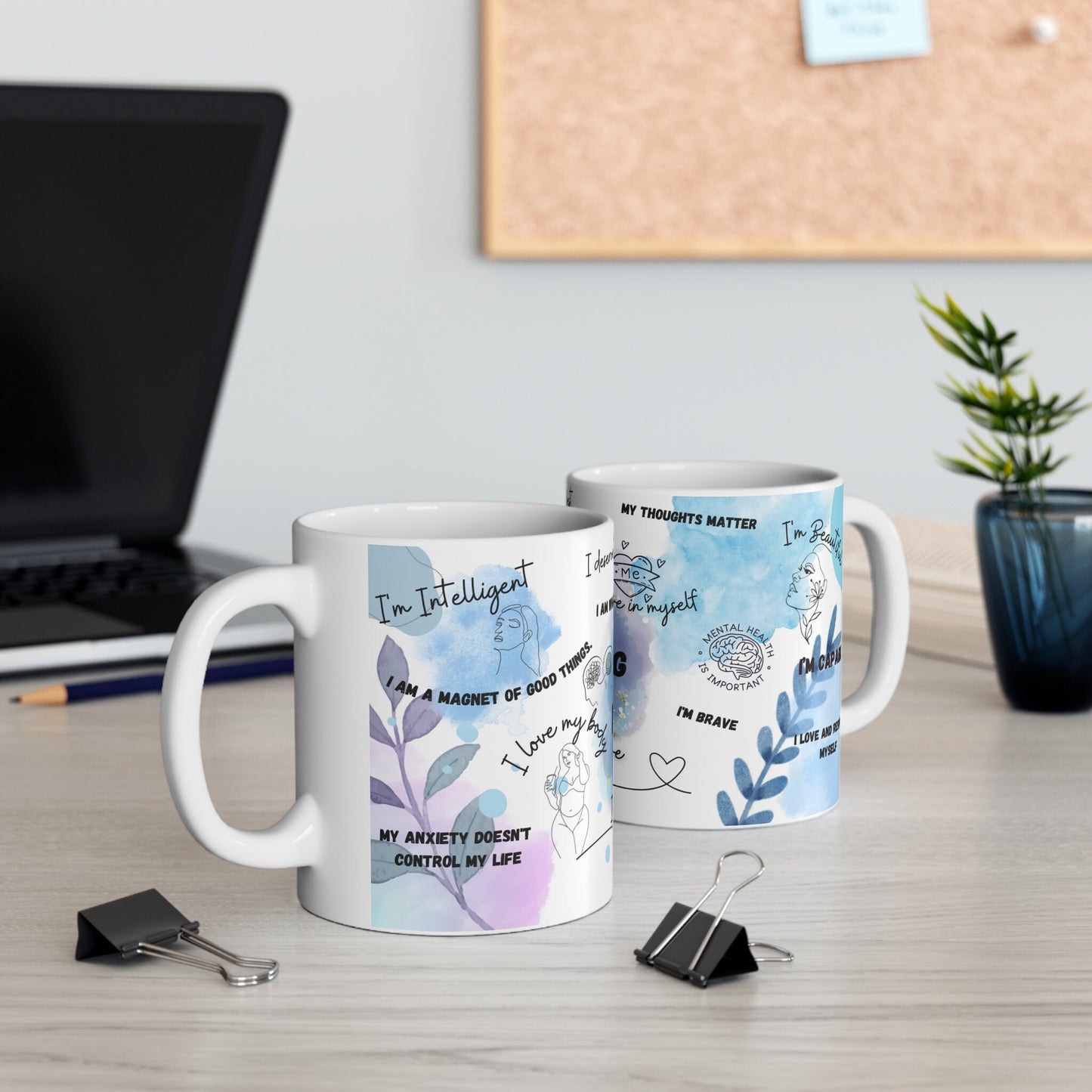 Tazas de afirmación positiva, taza de afirmaciones, taza de mis afirmaciones diarias, taza de atención plena, taza de vibraciones positivas, taza de amor propio, regalos.