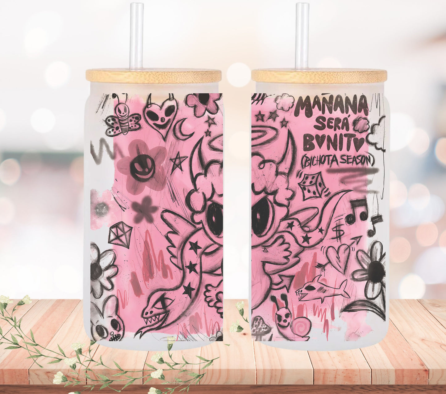 Bichota Season Coffee Cup |S91 | BICHOTA SEASON | Karol g | Merch | Sublimated | Libbey Glass| Bichota Season Merch